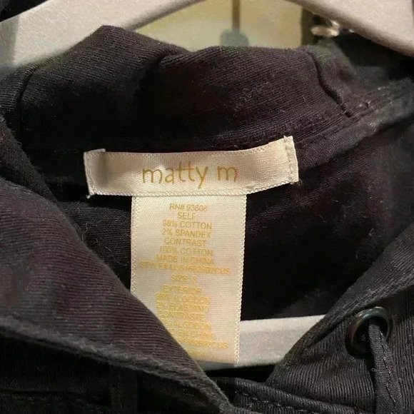 MATTY M BLACK CARDIGAN WITH HOOD S - Picture 2 of 3